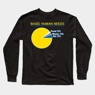 Basic Human Needs - Best Saying Quote Long Sleeve T-Shirt